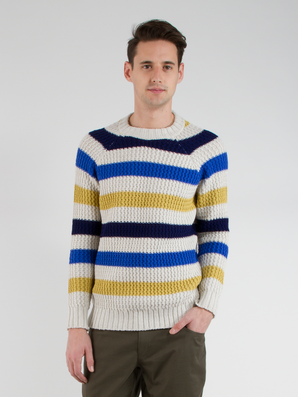 Men's Lucio Castro Striped Crew Sweater Men's Lucio Castro Striped Crew Sweater