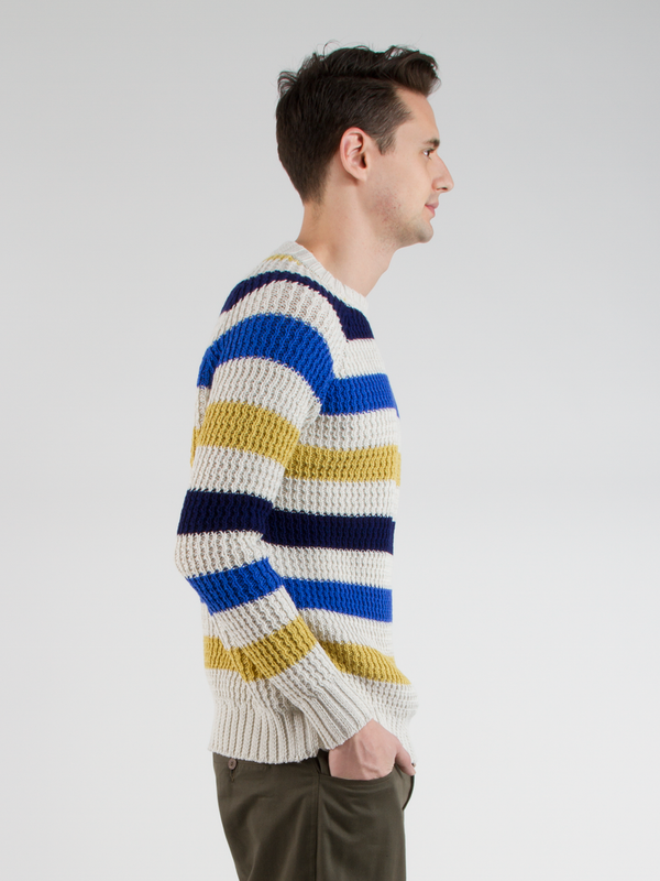 Men's Lucio Castro Striped Crew Sweater Men's Lucio Castro Striped Crew Sweater