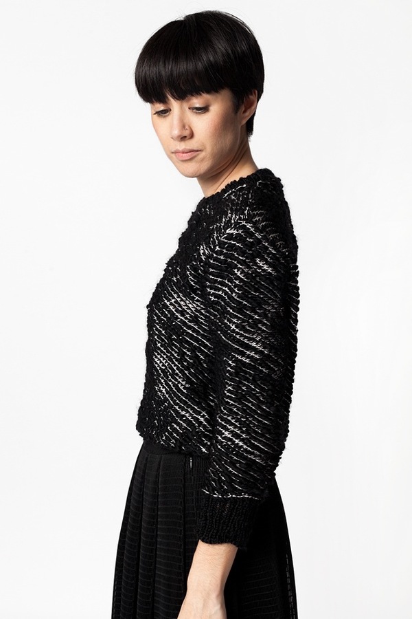 Kieley Kimmel Knit Weave Pullover - black Kieley Kimmel Knit Weave Pullover - black