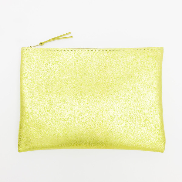 ARA Handbags - Metallic Chartreuse Clutch No. 4 ARA Handbags - Metallic Chartreuse Clutch No. 4