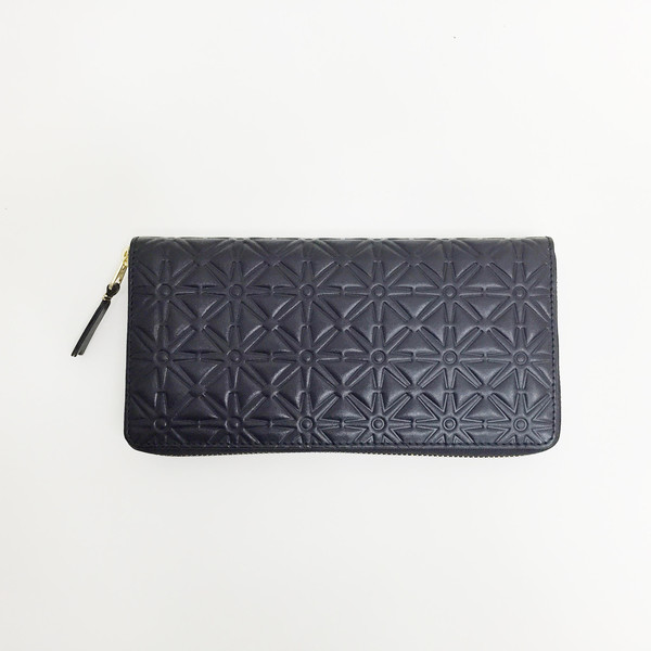 Comme des Garçons Black Embossed Star Long Wallet Comme des Garçons Black Embossed Star Long Wallet