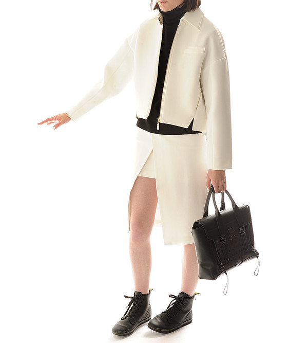 Shakuhachi China White Biker Jacket Shakuhachi China White Biker Jacket