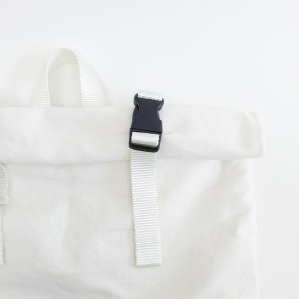 Sacs Roll Top Backpack No. 1 - White Sacs Roll Top Backpack No. 1 - White