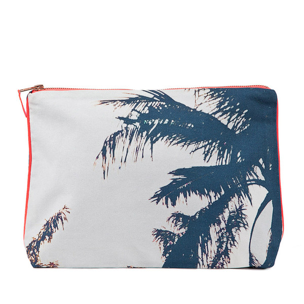 Dezso by Sara Beltran JAIPUR PALM CANVAS POUCH Dezso by Sara Beltran JAIPUR PALM CANVAS POUCH