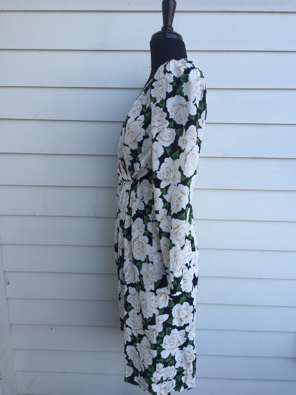 Fujin plaxa couture japanese floral 80's wrap dress Fujin plaxa couture japanese floral 80's wrap dress