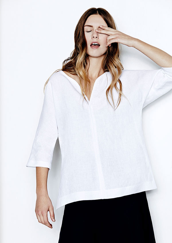 Comrags Washed Linen Lewis Top Comrags Washed Linen Lewis Top