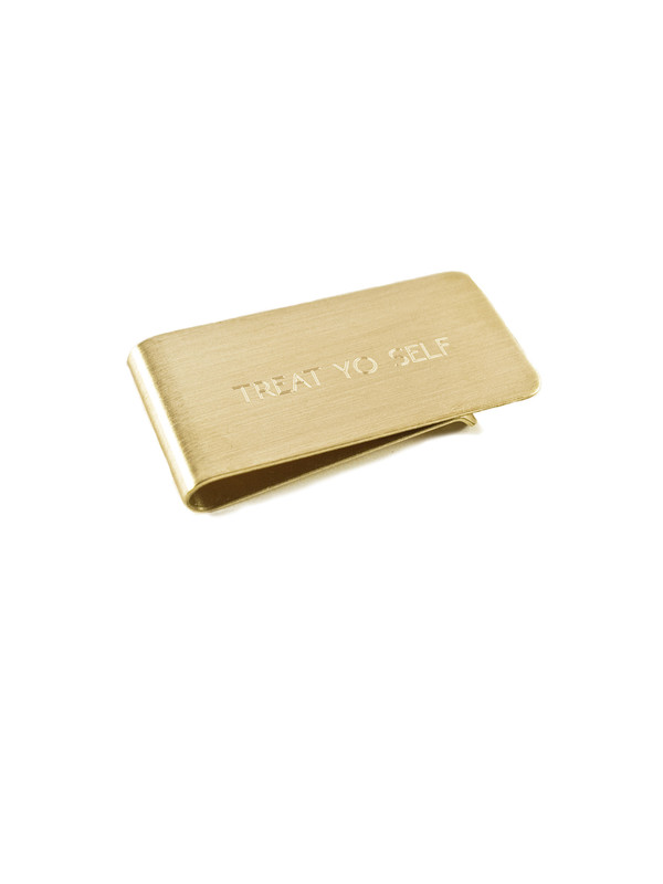 In God We Trust Brass Money Clip - "Treat Yo Self" In God We Trust Brass Money Clip - "Treat Yo Self"