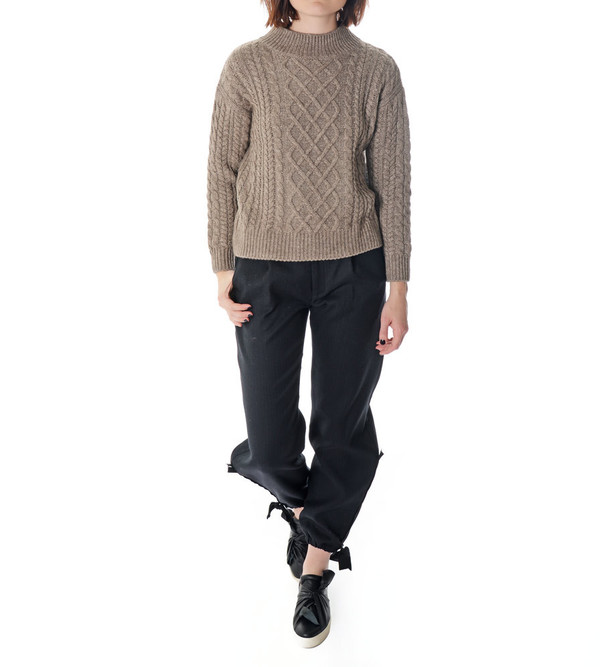 FRAME Denim Le Cable Sweater in Millet FRAME Denim Le Cable Sweater in Millet