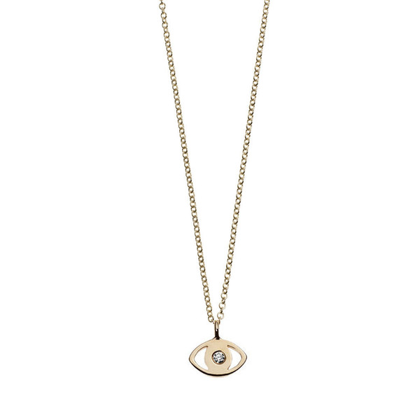 Minor Obsessions EVIL EYE WITH DIAMOND NECKLACE Minor Obsessions EVIL EYE WITH DIAMOND NECKLACE