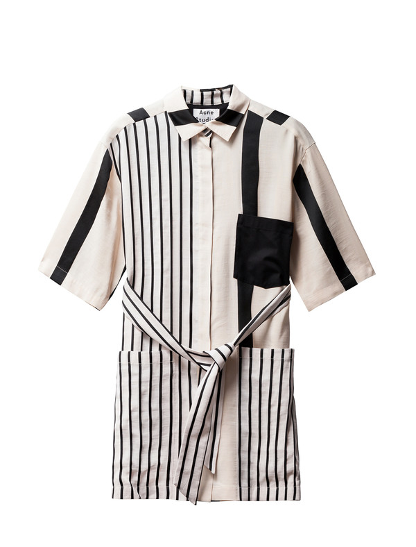Acne Studios Cabell Linen Dress Stripes Acne Studios Cabell Linen Dress Stripes