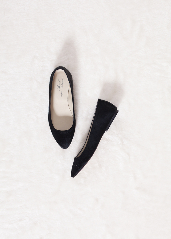Anniel Pointed Ballerina - black pony Anniel Pointed Ballerina - black pony