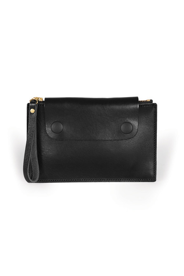 Sylvan Park Leather Bidwell Mini Zip Pouch - Black Sylvan Park Leather Bidwell Mini Zip Pouch - Black