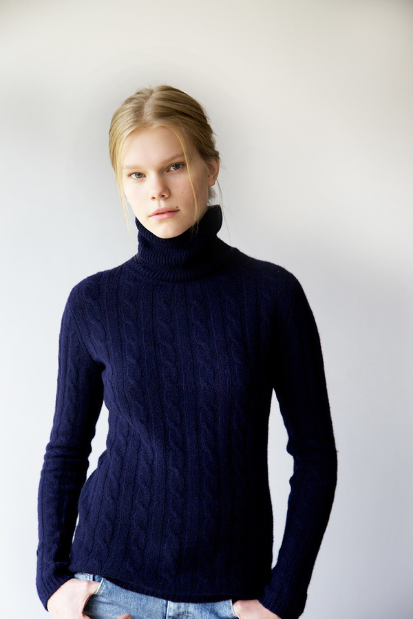 Homespun Cashmere - Marie Cable Roll Neck Homespun Cashmere - Marie Cable Roll Neck