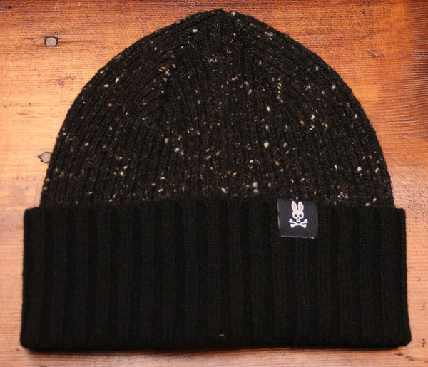 Men's Psycho Bunny - Wool Preston Trim Watchman Hat - Navy Men's Psycho Bunny - Wool Preston Trim Watchman Hat - Navy