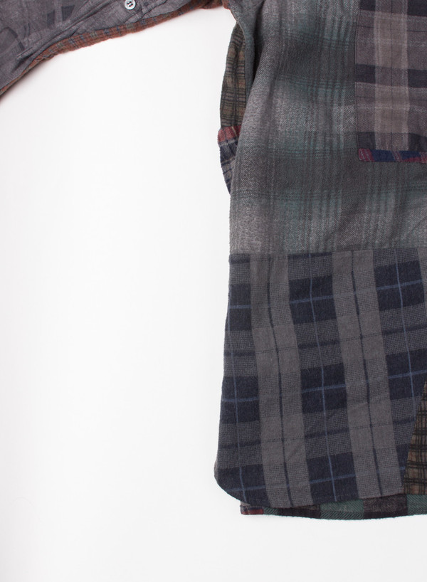 Band Collar Flannel Black Overdye (LARGE B) Band Collar Flannel Black Overdye (LARGE B)
