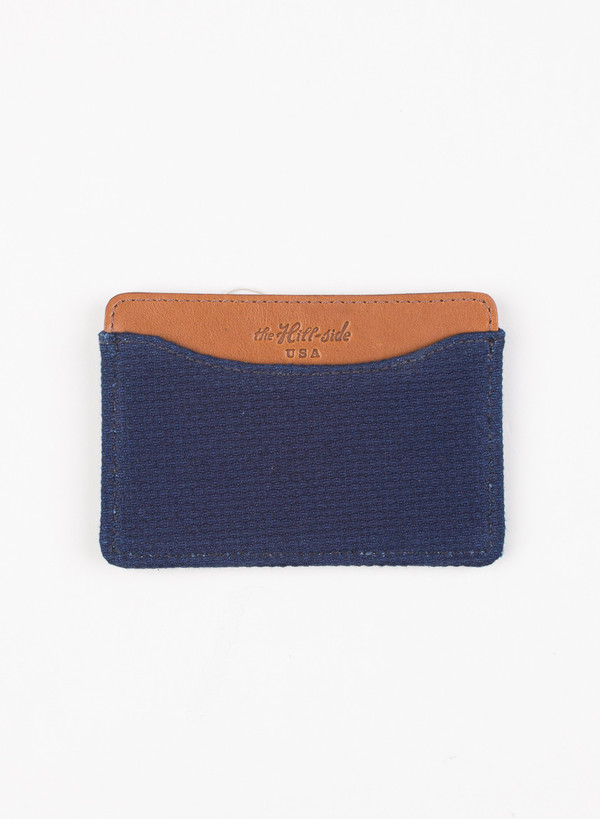 The Hill-Side Card Case Lightweight Indigo Sashiko The Hill-Side Card Case Lightweight Indigo Sashiko