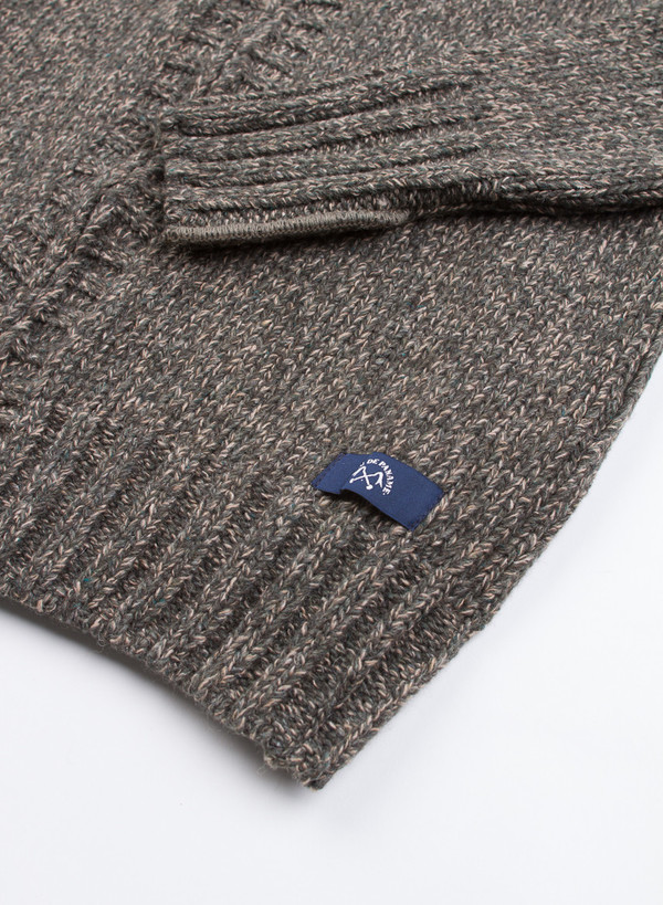 Men's Bleu De Paname Cowichan Knit Gage 3 Kaky Militare Men's Bleu De Paname Cowichan Knit Gage 3 Kaky Militare