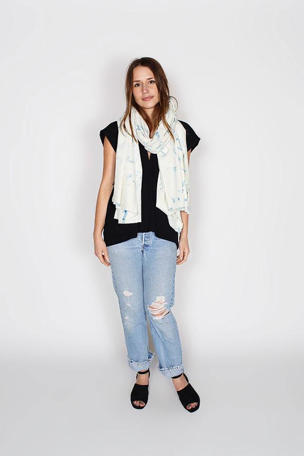 Miranda Bennett Indigo Arashi Raw Silk Textile Miranda Bennett Indigo Arashi Raw Silk Textile