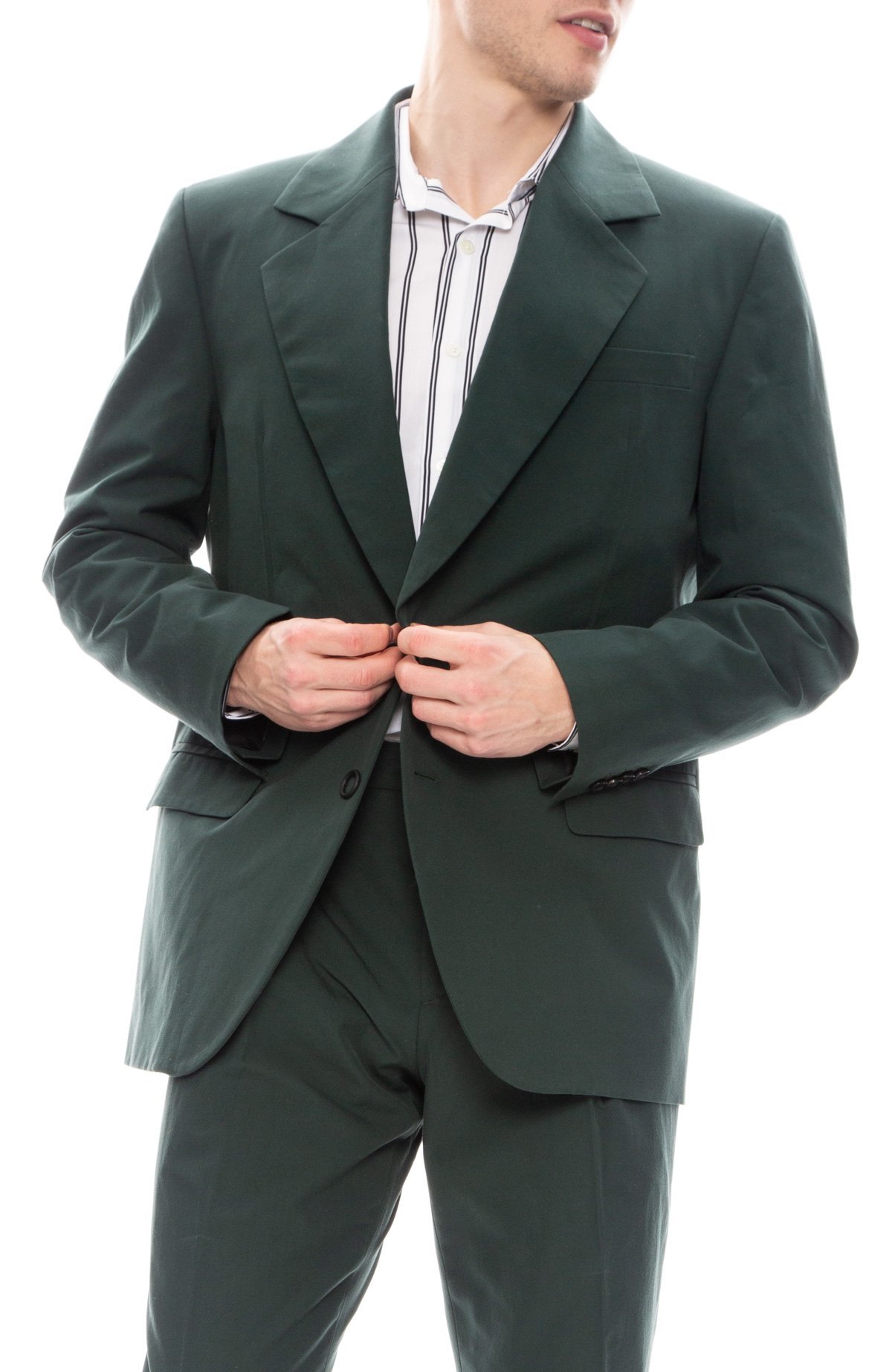 dark green suit jacket