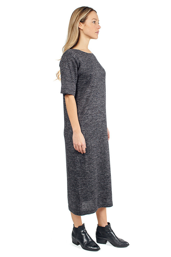 Lauren Manoogian Tall T Dress Charcoal Flax Lauren Manoogian Tall T Dress Charcoal Flax