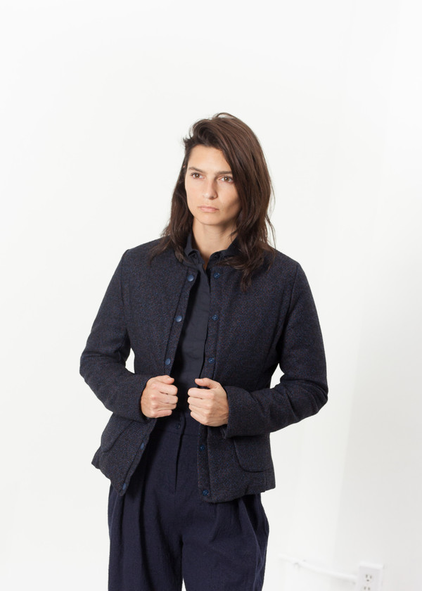 Lardini Camelia Reversible Jacket in Navy/Blue Lardini Camelia Reversible Jacket in Navy/Blue