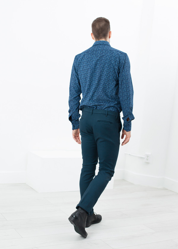 Men's Pence Diamond Weave Trouser in Sky Men's Pence Diamond Weave Trouser in Sky