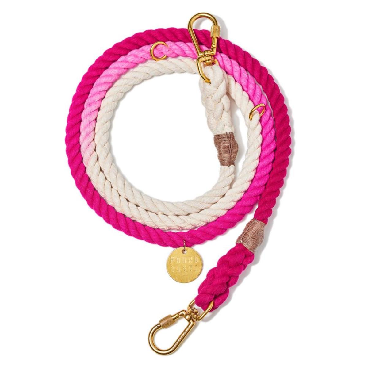 pink rope leash