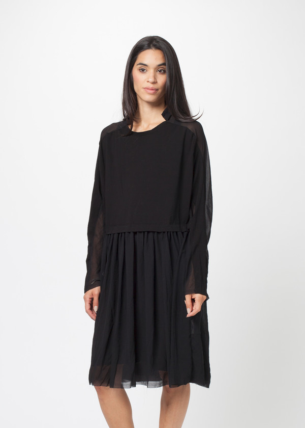 Sheer Pleated Dress Sheer Pleated Dress