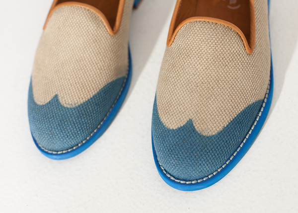 Verba Wingtip Loafer in Blue Verba Wingtip Loafer in Blue