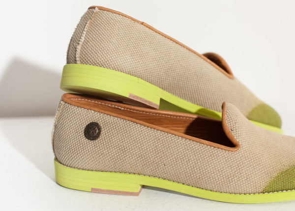 Verba Wingtip Loafer in Lime Verba Wingtip Loafer in Lime