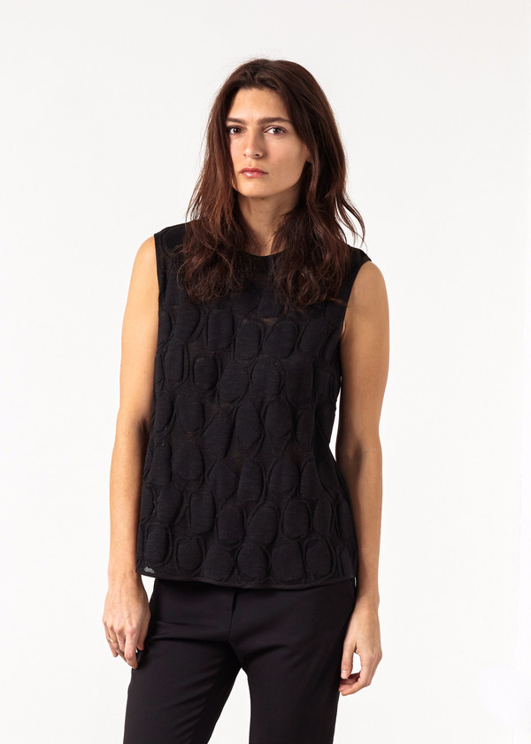 Ter et Bantine Zip Back Circle Blouse Ter et Bantine Zip Back Circle Blouse