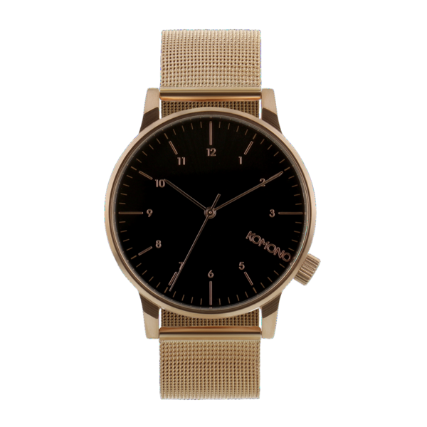 KOMONO MONTRE WINSTON - ROYALE OR ROSE/NOIR KOMONO MONTRE WINSTON - ROYALE OR ROSE/NOIR