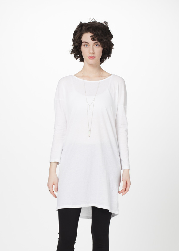 Organic by John Patrick Open Neck Shift Dress Organic by John Patrick Open Neck Shift Dress
