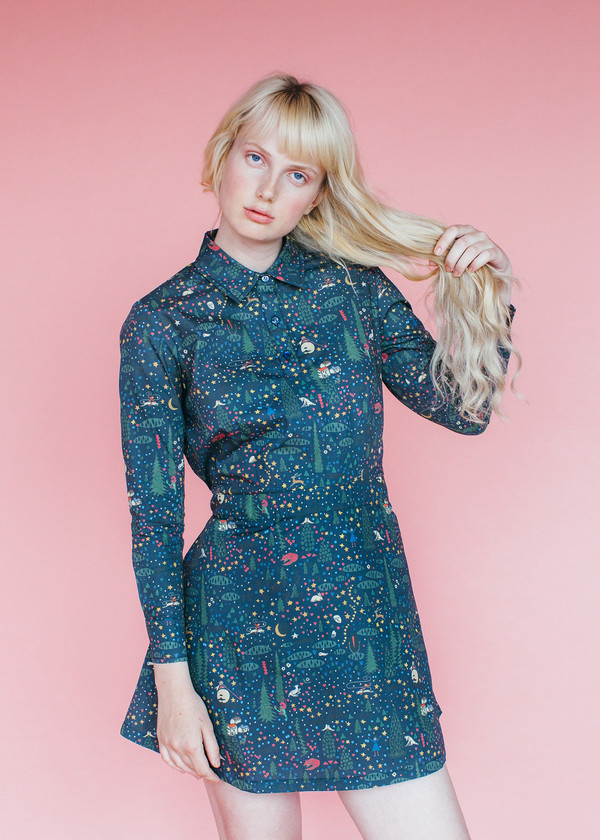 Samantha Pleet Alice Dress - Wonderland Print Samantha Pleet Alice Dress - Wonderland Print