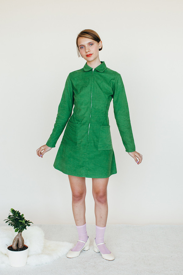 Samantha Pleet Leap Dress - Green Samantha Pleet Leap Dress - Green