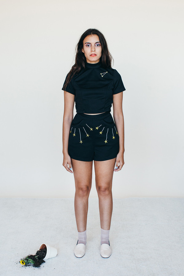Samantha Pleet Shooting Star Shorts - Black Samantha Pleet Shooting Star Shorts - Black