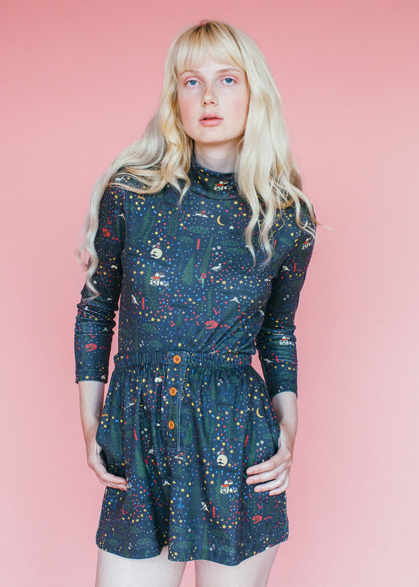 Samantha Pleet Turtle Bodysuit - Wonderland Print Samantha Pleet Turtle Bodysuit - Wonderland Print