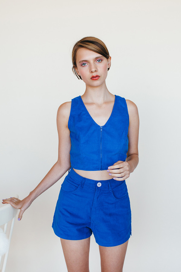 Samantha Pleet Unicorn Shorts - Blue Samantha Pleet Unicorn Shorts - Blue