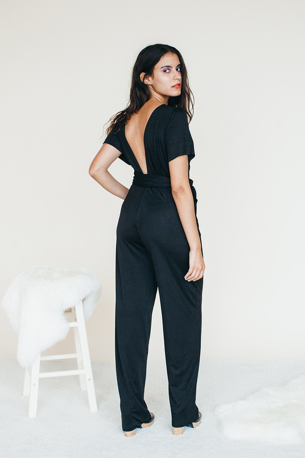 Samantha Pleet Vortex Jumpsuit - Black Samantha Pleet Vortex Jumpsuit - Black