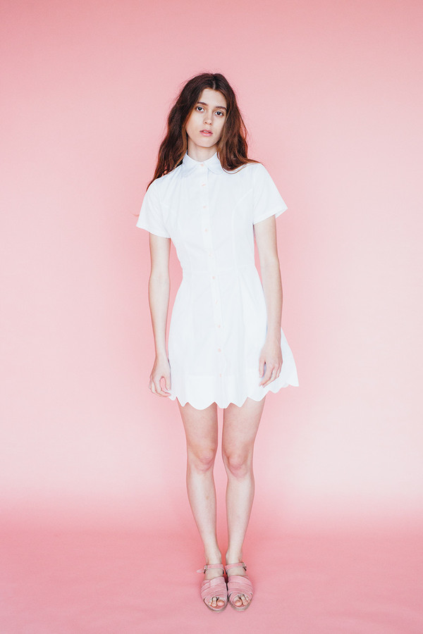 Samantha Pleet Wave dress - ivory Samantha Pleet Wave dress - ivory