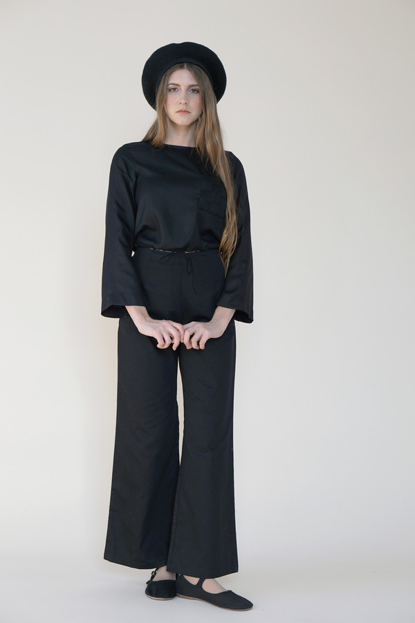 Samantha Pleet Chimney Pants - Black Samantha Pleet Chimney Pants - Black