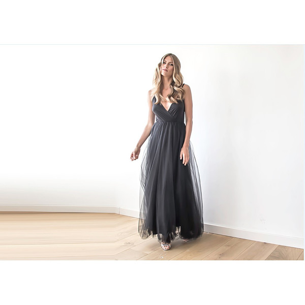 Blush Black Tulle Maxi Dress Blush Black Tulle Maxi Dress