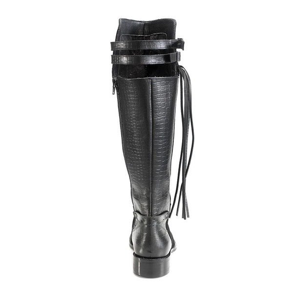 Artemisia Vesta Knee High Black Leather Boots Artemisia Vesta Knee High Black Leather Boots