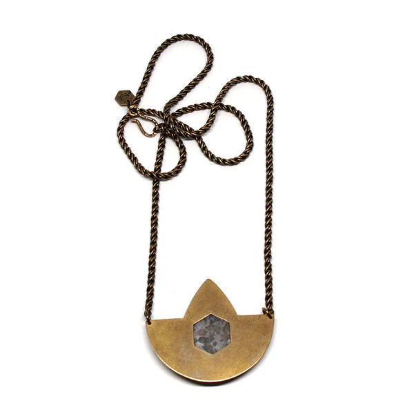 Laurel Hill Arc Necklace with Agate // OOAK Laurel Hill Arc Necklace with Agate // OOAK