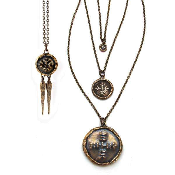 Medium Medallion Necklace with Daggers Medium Medallion Necklace with Daggers