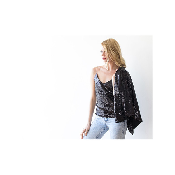 Blush Black Sequin Tank Top Blush Black Sequin Tank Top