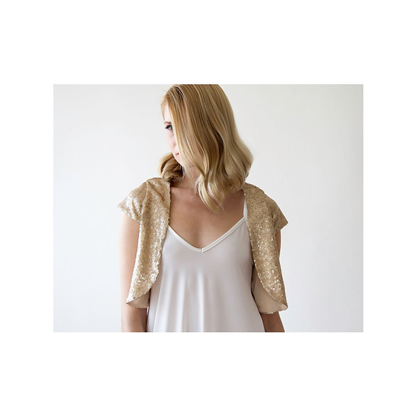Blush Gold Sequin Bolero Blush Gold Sequin Bolero