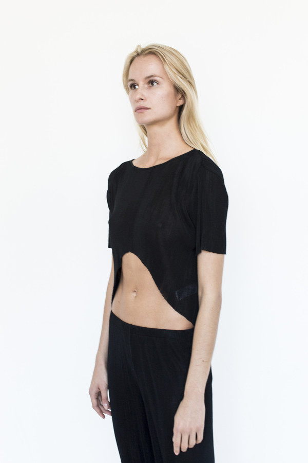 Priscavera Silk Pleated Crop Top Priscavera Silk Pleated Crop Top