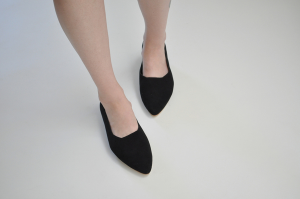 The Palatines Paratus High Vamp Wedge - Black Suede The Palatines Paratus High Vamp Wedge - Black Suede