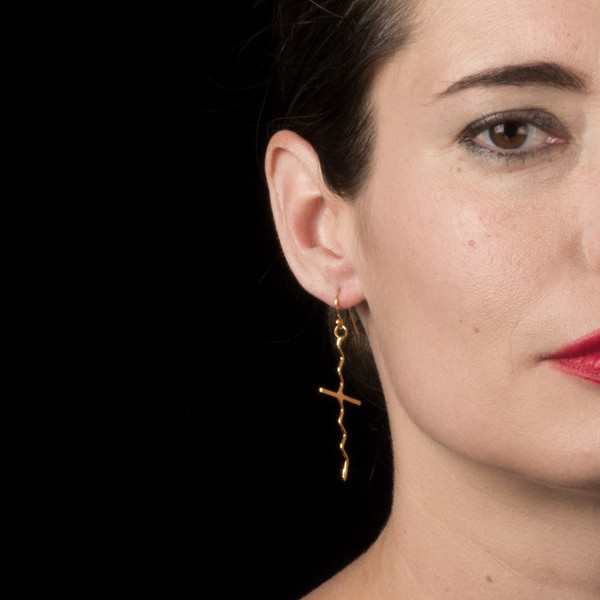 Alynne Lavigne Wave Cross Earrings Alynne Lavigne Wave Cross Earrings